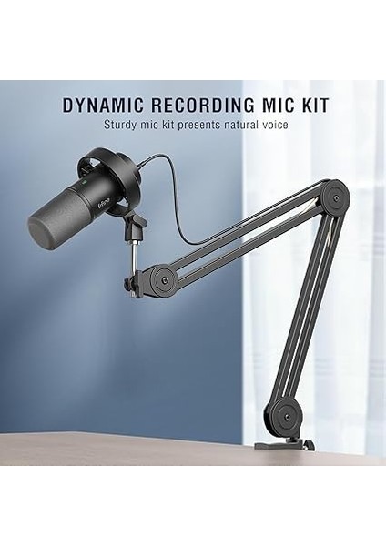 Boom Kol Standlı Dinamik Podcast Mikrofon Seti, Vokal Akışı Kaydetmek Için Stüdyo Xlr/usb Mikrofon, Sessiz Dokunmalı Metal Mikrofon, Kulaklık Jakı, Ağır Hizmet Boom KOLU-K688T fiyatları
