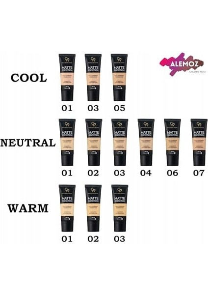 Golden Rose Matte Perfection Foundation No:cool 1 - Fondöten fiyatları