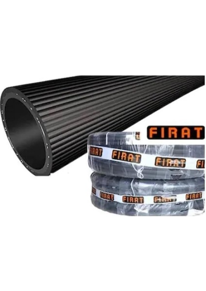 Thermo Kauçuk Bezli Lüx Bahçe Sulama Hortumu Siyah 1 Parmak 50 Metre