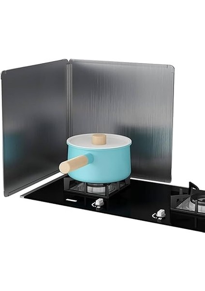 Yağ Sıçratmaz Ocak Arkası Koruyucu Katlanabilir Paslanmaz Metal Sac Kızartma Yağı Sıçratmaz L Köşeli Ocak Koruma 60 * 30 cm indirimleri