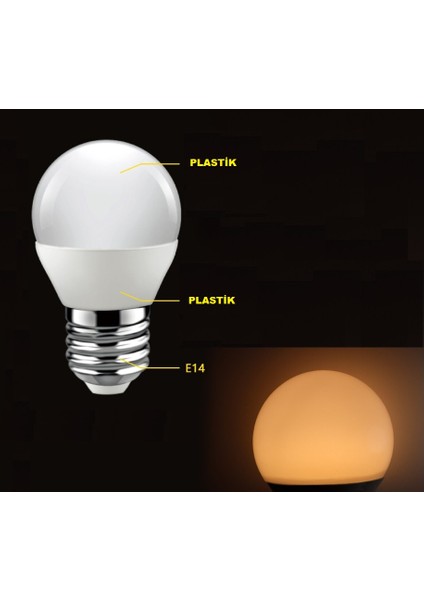 6W Top LED Ampul 6500K Beyaz Işık 5 Adet modelleri