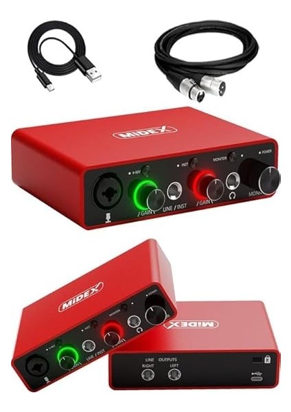 Special Paket-2 Stüdyo Ekipmanları GLX-700RD Ses Kartı Cx1 Mikrofon Kulaklık Stand modelleri