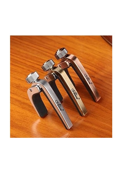 Klasik Akustik Kapo Ayarlanabilir Yastıklı Bronz Ukulele Saz Bağlama Kapo Capo modelleri