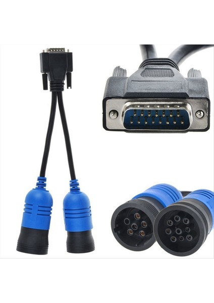 Nexiq USB Link Için 125032 Kamyon Db 15PIN Erkek Pn 405048 6pin 9pin Y Deutsch Adaptör Kamyonu Konektör Kablosu Teşhis (Yurt Dışından) modelleri