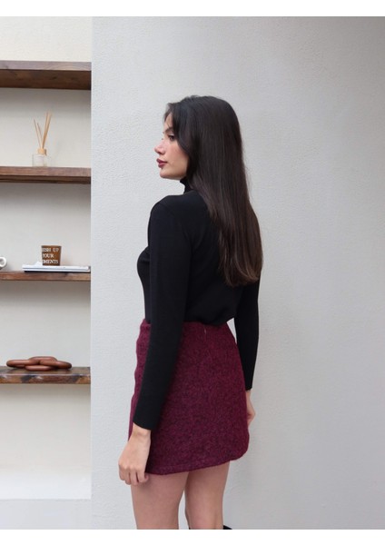 Kırçıllı Kısa Kaşe Etek modelleri