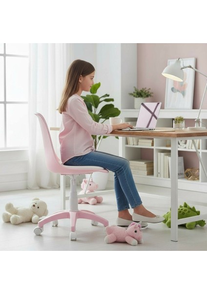 Starkids Minderli Çocuk Çalışma Sandalyesi / Koltuğu – Ayarlanabilir Yükseklik, Mavi / Pembe Renk