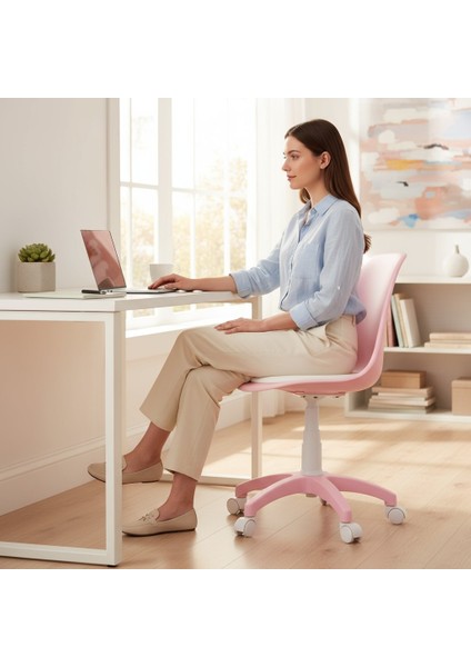 Starkids Minderli Çocuk Çalışma Sandalyesi / Koltuğu – Ayarlanabilir Yükseklik, Mavi / Pembe Renk fiyatları