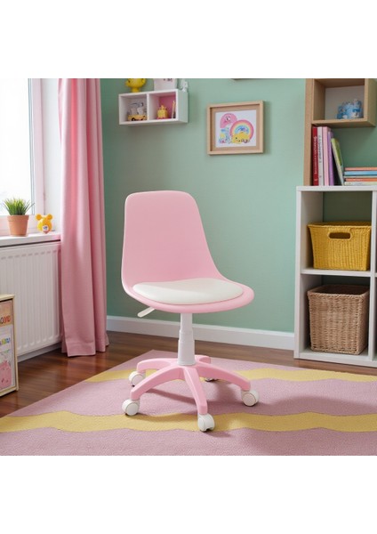 Starkids Minderli Çocuk Çalışma Sandalyesi / Koltuğu – Ayarlanabilir Yükseklik, Mavi / Pembe Renk fırsatları