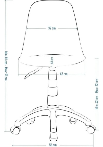 Starkids Minderli Çocuk Çalışma Sandalyesi / Koltuğu – Ayarlanabilir Yükseklik, Mavi / Pembe Renk indirimleri