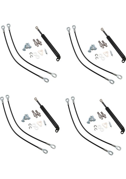 4x Yeni Arka Kapı Bagaj Kapağı Dikme Şoku Isuzu Dmax 2012+ 2015+ Paslanmaz Çelik Gaz Kolay D-Max Için Yavaşlama (Yurt Dışından)