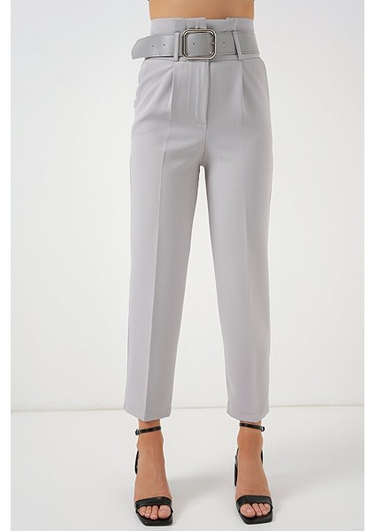 Kadın Kanvas Pantolon 6556 Gri fırsatları