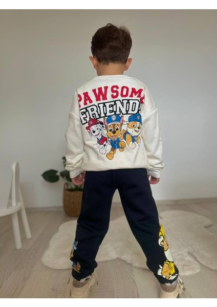 Paw Patroll Erkek Çocuk 3 Iplik Şardonlu Alt Üst Takım Süper Kalite Kumaş Sırt Baskı Detaylı modelleri