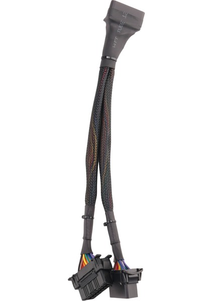 2 Obd2 Uzatma Kablosu Obdii Erkek To 2 Dişi Ayırıcı Araba Bilgisayar Bağlantısı Dönüşüm Fişini 30CM (Yurt Dışından)