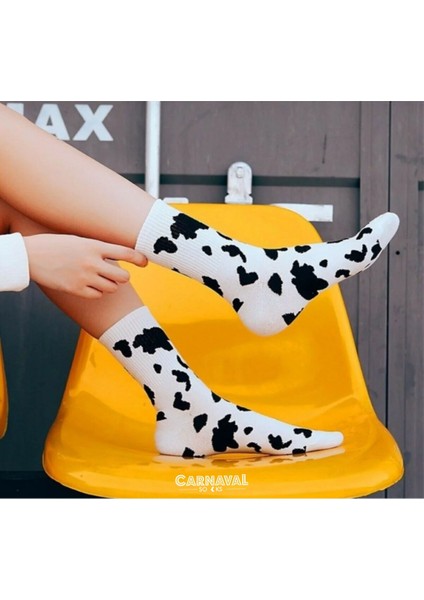Sweet Milk 5’li Siyah Beyaz Desenli Çorap Seti | Unisex Hediye Kutulu Çoraplar fırsatları