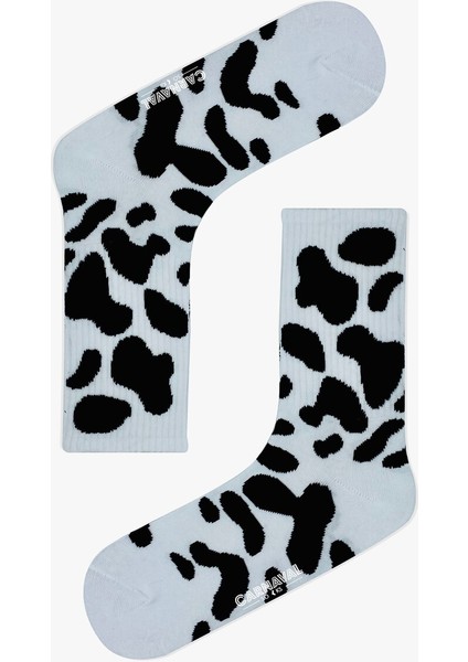 Sweet Milk 5’li Siyah Beyaz Desenli Çorap Seti | Unisex Hediye Kutulu Çoraplar