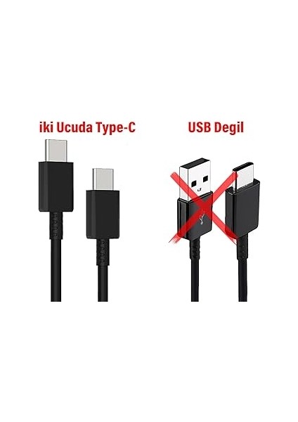 2 Metre Hızlı Şarj Kablosu Samsung M15 M23 M33 M34 M51 Uyumlu 25W Hızlı modelleri