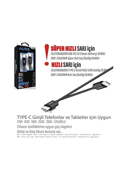 2 Metre Hızlı Şarj Kablosu Samsung M15 M23 M33 M34 M51 Uyumlu 25W Hızlı fırsatları