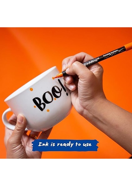 4200 Fırça Uçlu Porselen Kalemi - Siyah, Kırmızı, Mavi, Yeşil, Sarı, Kahverengi - 6 Kalem - Fırça Ucu 1-4 mm indirimleri