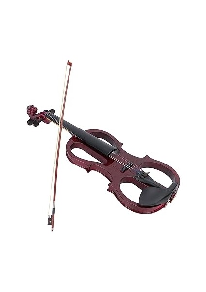 Keman Seti 4/4 Elektrikli Ayarlanabilir Kit Tuner Yay Dize Kutusu AU03 Şarap Kırmızı Akçaağaç Ebony Basswood Alüminyum Alaşım 4/4 9V Karbon Pil 6F22 CR2032 fiyatları