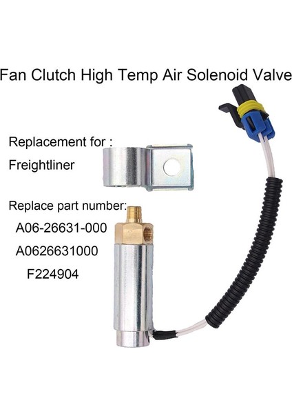Fan Debriyaj Temp Hava Solenoid Valf A06-26631-000 F224904 5020-1 85020-1 Freightliner Için (Yurt Dışından) indirimleri
