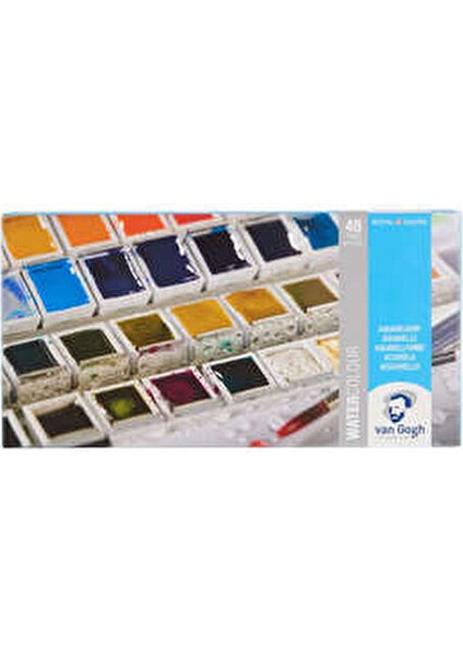 Suluboya Metal Kutu 48'li Yüksek Işık Haslığına Sahip Renkli Boyalar Seti fiyatları