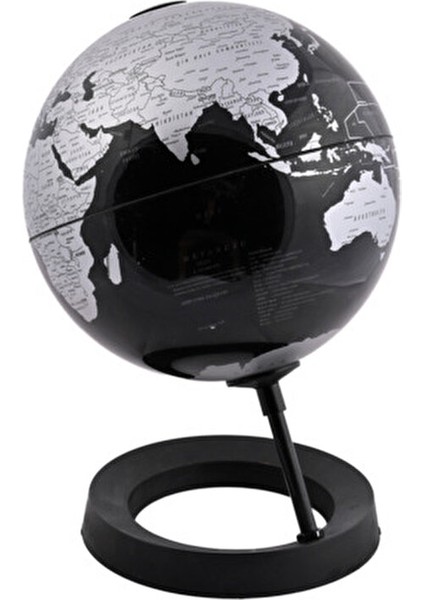 Gümüş Dünya Küre 20 cm Ofis ve Hediyelik Amaçlı Kullanım için Şık Tasarım