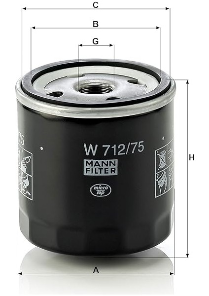 W 712/75 Yağ Filtresi (Opel) fırsatları