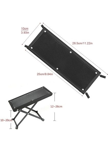 Gitar Ayak Standı Foot Stool Metal Kademe Ayarlı By Toga fırsatları