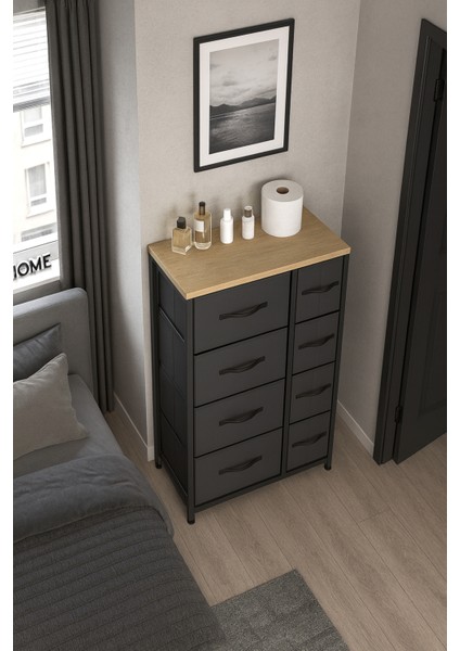 8 Çekmeceli Şifonyer Deri Çekmeceli Yatak Odası Düzenleyici Çekmeceli Çocuk Odası Organizer modelleri