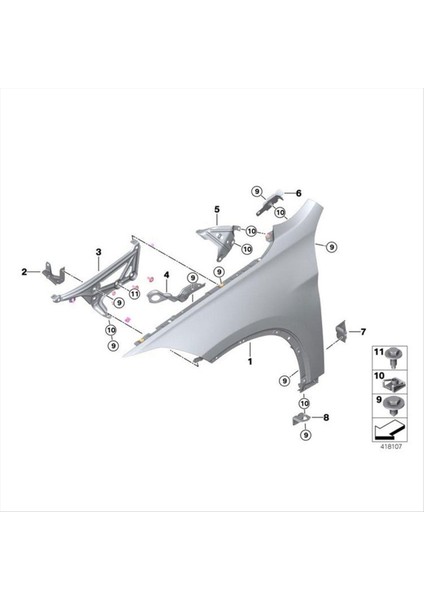 41007355992 Gaz Basınç Bahar Braketi Kaput Dikme / Şok Emici Braket Bmw X1 XDRIVE25LI 20LI 2016-2022 Sağ (Yurt Dışından) indirimleri