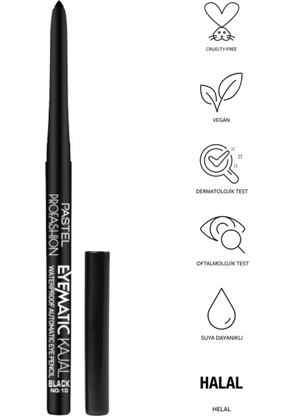 Eyematic Kajal Waterproof Automatic Eye Pencil 10 - Kajal Suya Dayanıklı Göz Kalemi modelleri