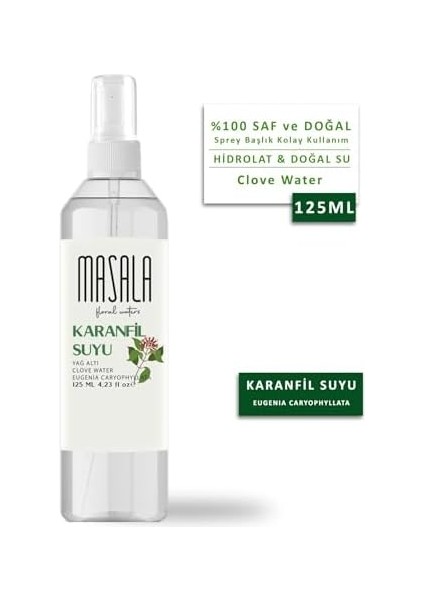 Masala Saf Karanfil Suyu 125 ML%100 Doğal Yağlı Hidrosol - Tonik Clove Floral Water Hydrosol Tonic modelleri