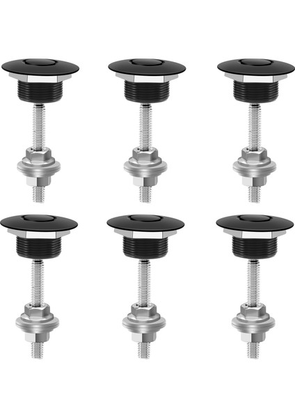 4x Push Düğmesi Hızlı Bırakma Araba Hood Bonnet Mandal Pimi Kilit Kilit Kipi Siyah (Yurt Dışından)