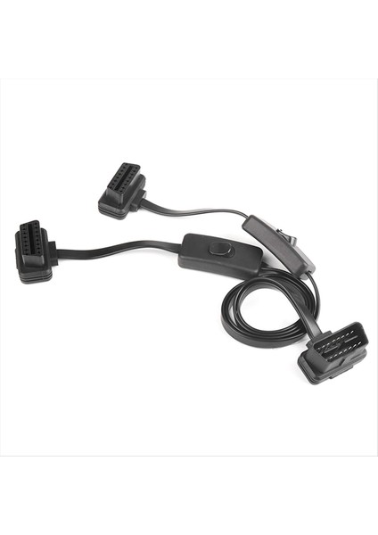 60CM Uzunluğunda Obd2 16PIN Anahtar Uzatma Kablosu Düz Tel Adaptör Otomatik 1 Erkek Ila 2 Dişi Obd 16 Pin Dönüştürme Fişi (Yurt Dışından)