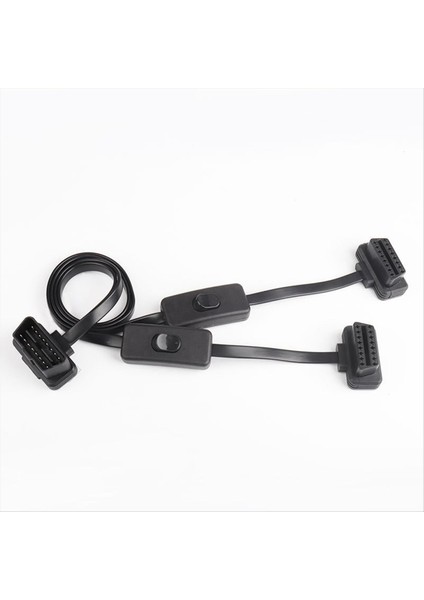 60CM Uzunluğunda Obd2 16PIN Anahtar Uzatma Kablosu Düz Tel Adaptör Otomatik 1 Erkek Ila 2 Dişi Obd 16 Pin Dönüştürme Fişi (Yurt Dışından) modelleri