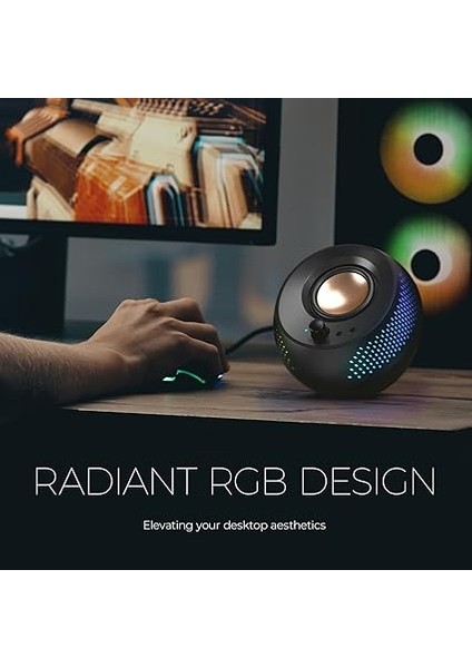 Subwoofer ve Özelleştirilebilir Rgb Aydınlatmalı Pebble x Plus 2.1 Usb-C Bilgisayar Hoparlörleri, Bluetooth 5.3, USB Ses, Pc ve Mac Için 15W'A Kadar Rms Gücü indirimleri