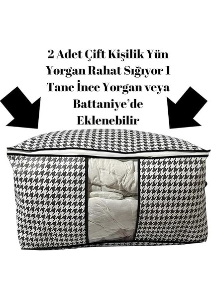 5 Adet Mega Boy Pencereli Hurç Seti 64X46X34 Büyük Boy Yorgan Hurcu Battaniye Yastık Baza Altı Dolap Üstü Çeyiz Bohçası Düzenleyeci Organizer modelleri