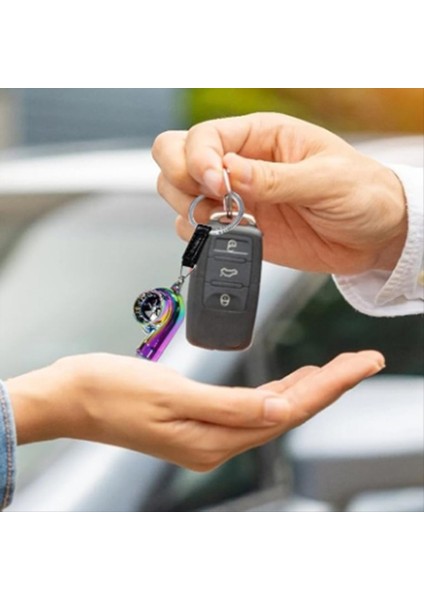 Araba Turbo Spinner Anahtarlık ve LED Işık Mini Turboşarj Anahtar Zinciri Araba Tuşları Aksesuarları C (Yurt Dışından) modelleri