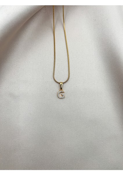 Fıora Çelik Zirkon Taşlı Harf Kolye Sade Şık Gold Ayarlanabilir Zincir Tüm Alfabe fiyatları