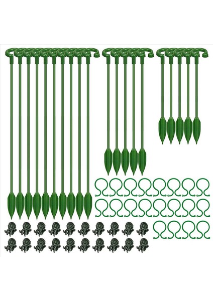 120PCS Bitki Destekleri Set - 40 Paket Çiçek Bitki Bahçesi Çubukları (3 Boyut) 40 Bitki Destek Klipleri ve 40 Orkide Klipsleri (Yurt Dışından) fiyatları