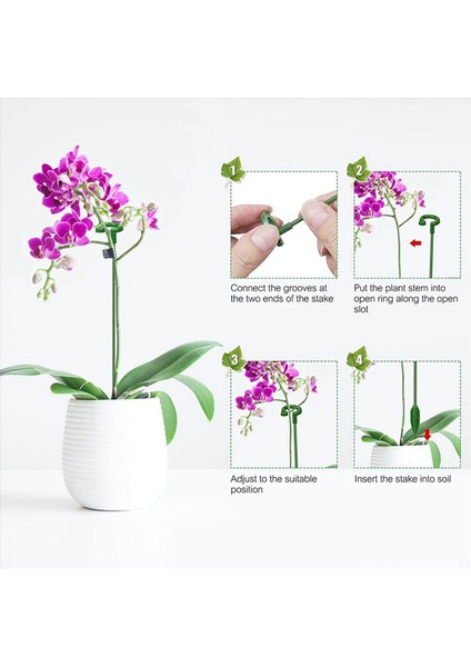 120PCS Bitki Destekleri Set - 40 Paket Çiçek Bitki Bahçesi Çubukları (3 Boyut) 40 Bitki Destek Klipleri ve 40 Orkide Klipsleri (Yurt Dışından) modelleri