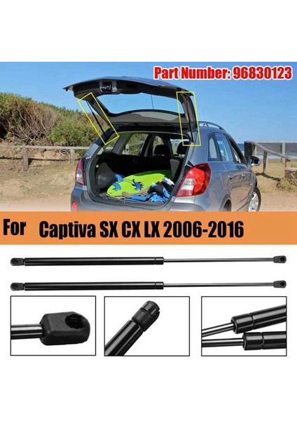 1 Çift Arka Kapı Bagaj Kapağı Gaz Yay Desteği Struts 605MM-500N Holden Captiva Sx Cx Lx 2006-2016 96830123 (Yurt Dışından) modelleri