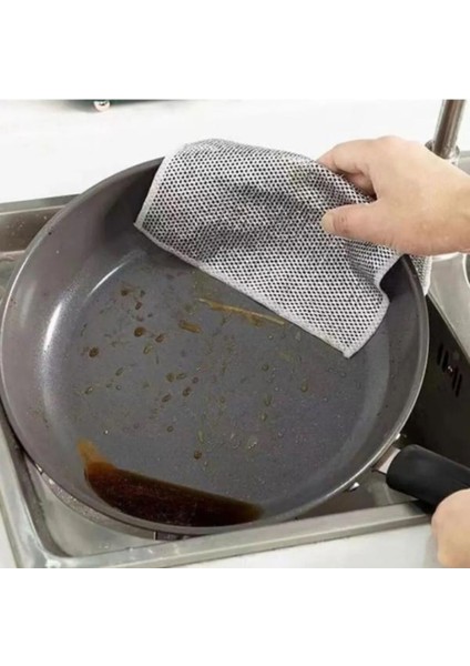 10 'lu Set Tel Temizlik Bezi - Inox Çizmez Bulaşık Bezi - Highqual Tek Katmanlı Zor Kir Bezi fiyatları