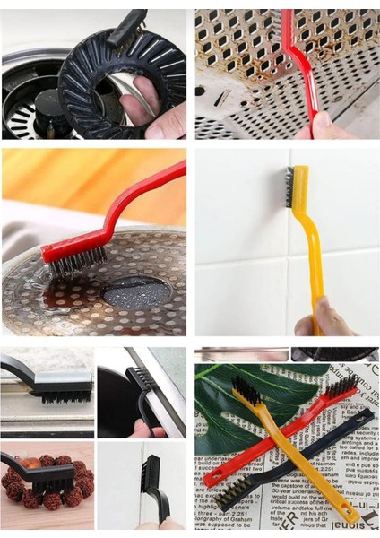 3 'lü Yağ Temizleme Fırçası - Ocak , Fırın , Mangal , Izgara , Airfryer Temizliği , Tel Pas Sökme Fırçası modelleri