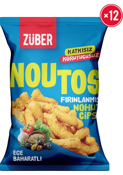 Noutos Fırınlanmış Nohut Cipsi Ege Baharatlı 55g X 12 Paket