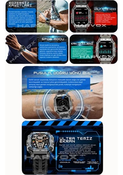 Harvox X1 Pro Akıllı Saat Şık Tasarım, Uzun Pil, Tam Ekran Deneyimi Apple & Android Uyumlu fırsatları