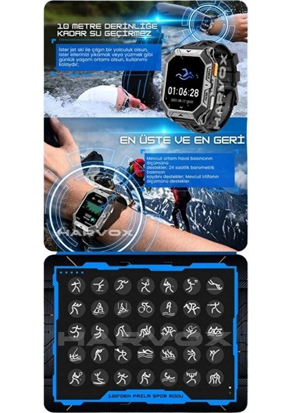 Harvox X1 Pro Akıllı Saat Şık Tasarım, Uzun Pil, Tam Ekran Deneyimi Apple & Android Uyumlu fiyatları