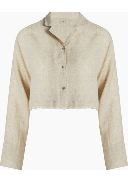 Keten Crop Gömlek