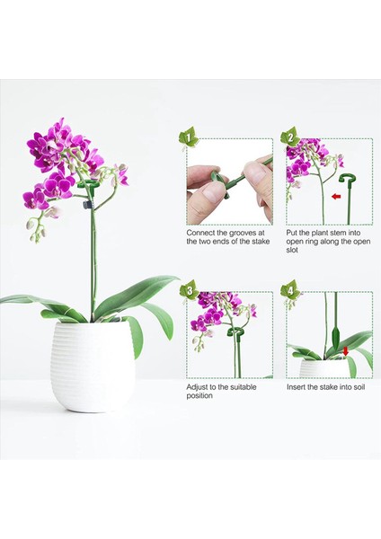 60PCS Bitki Destekleri Set - 20 Paket Çiçek Bitki Bahçesi Çubukları (3 Boyut) 20 Bitki Destek Klipleri ve 20 Orkide Klipsleri (Yurt Dışından) fiyatları