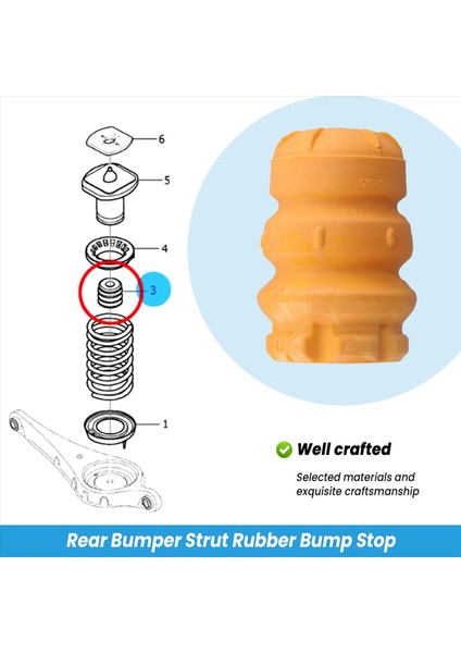Araç Arka Tampon Dikme Lastik Yumru Durağı 31262885 Için Volvo XC60 Mk2 2010 2011 2012 2013 2014 2015 2016 2017 (Yurt Dışından) modelleri